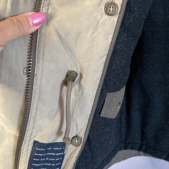 London Fog Men Brown Wool Blend Winter Jacket with Attached Hood & Vest Size M - Picture 12 of 16